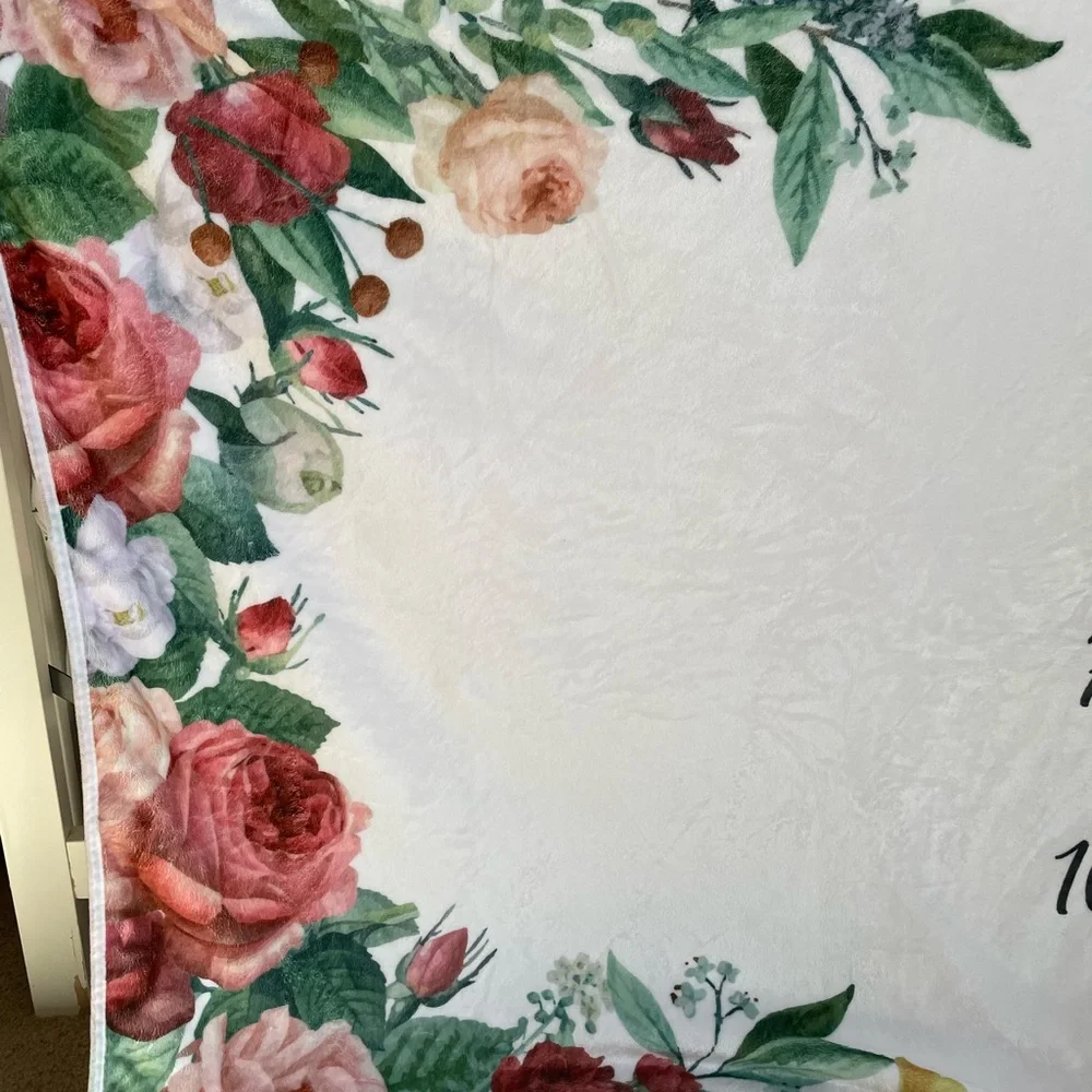 Floral‎ Baby Milestone Blanket, NWOT